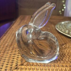Clear Glass Rabbit Figurine